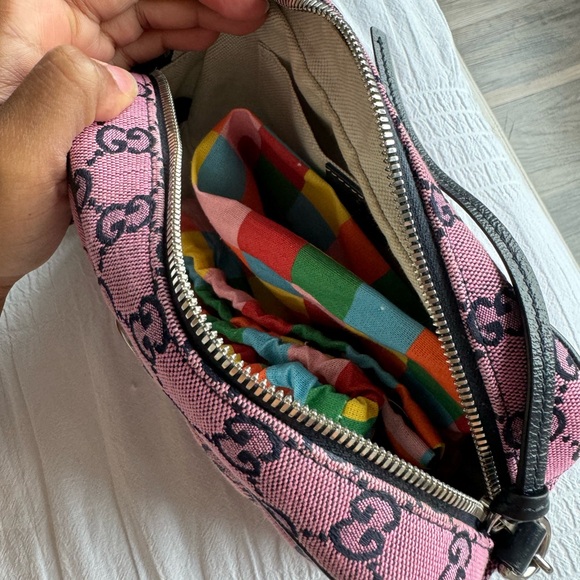 Gucci gg marmont canvas shoulder bag pink - Picture 2 of 8